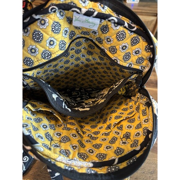 Vera Bradley Yellow Bird 15" Diaper Travel Tote Bag Laptop Case Retired 2 Extras - Picture 9 of 15